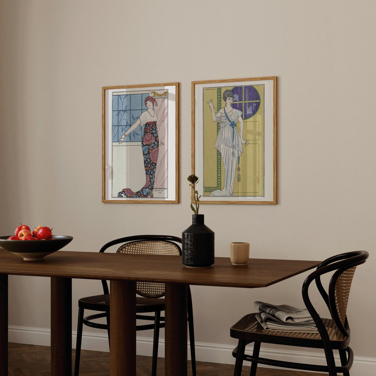George Barbier STATEMENT DUO Robe du Soir Art Prints | | available framed