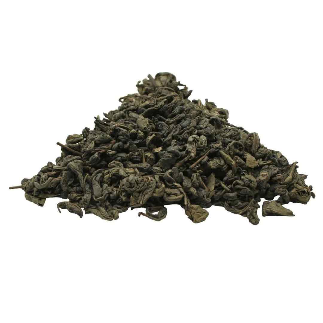Thé Vert Poudre à Canon – Rayhana Organics – Feuilles Entières Roulées