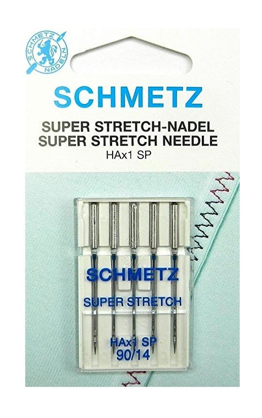 Schmetz HAX1SP-90 - Super Stretch Needles, 5 Count, Size 90 (UNCARDED)
