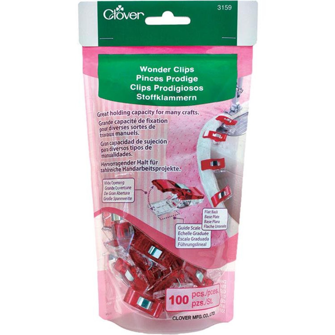 Clover 3159 - Pinces Wonder Clips - 100 pièces