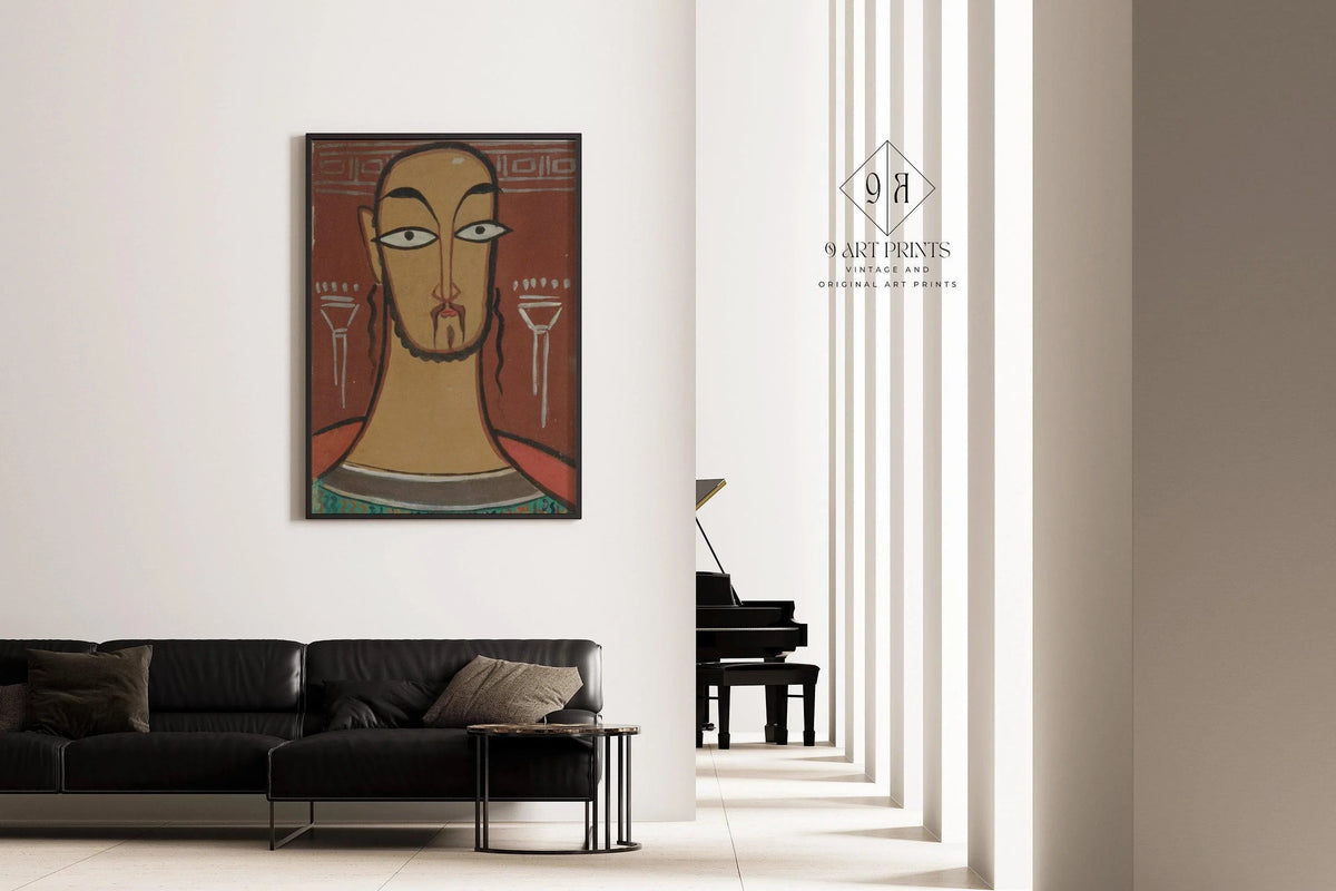 Jamini Roy - Christ (Jishu) | Bengali Art (available handframed or unframed)
