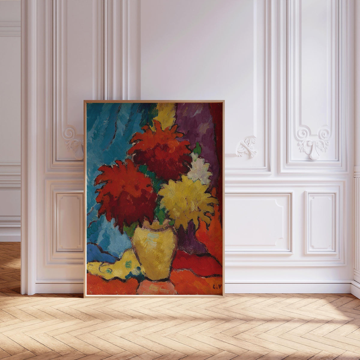 Louis Valtat Dahlias Giclee Print: Fauvist Still Life Art