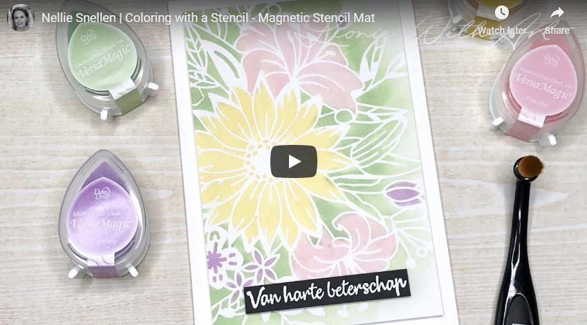 Pochoir A6 pour assortiment de couleurs magnétiques Fleur 2
