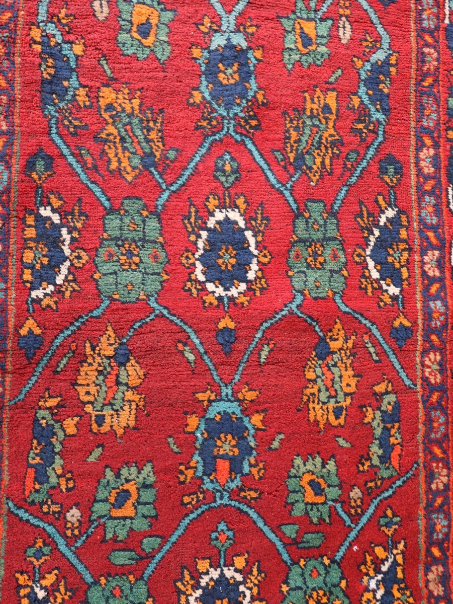 Persian Kurdish Bidjar Runner Rug | 3' 8" x 13' 5"
