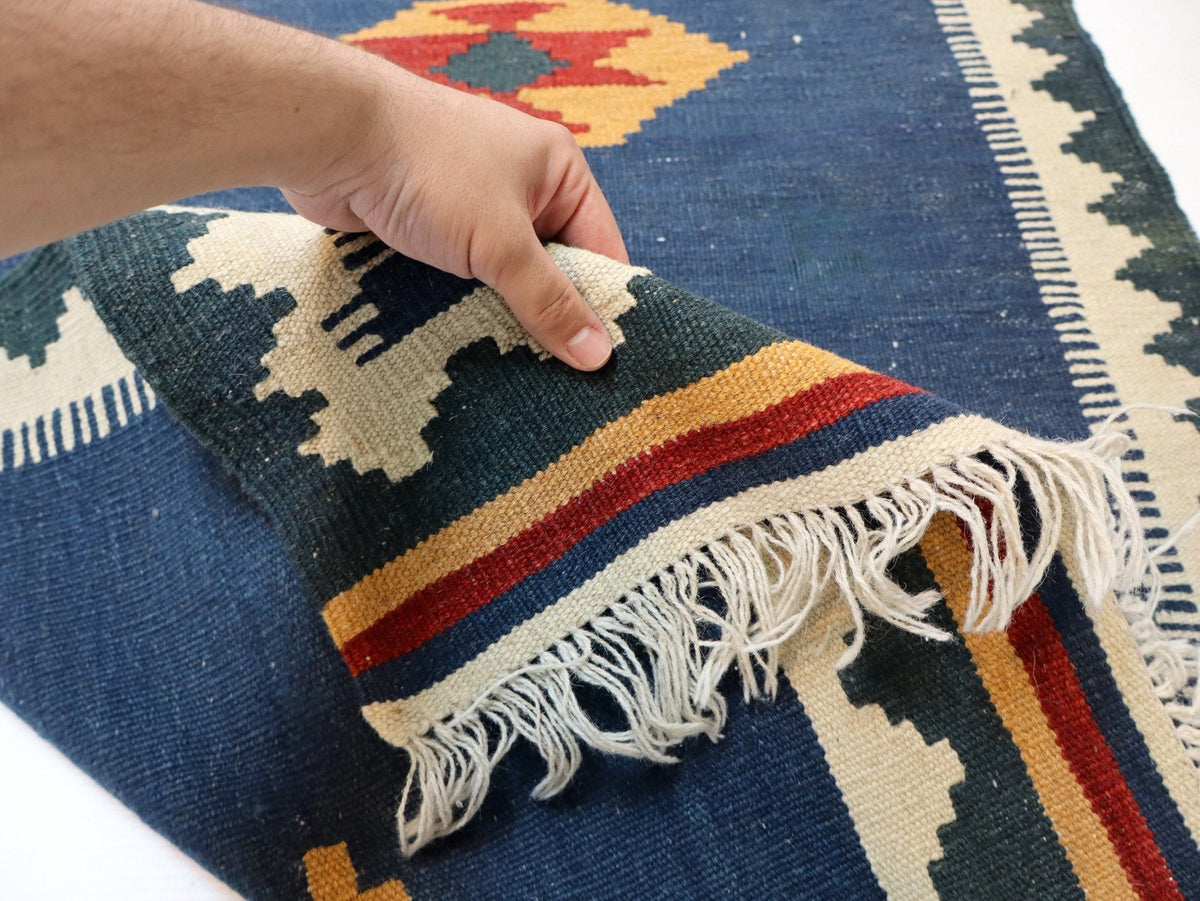 Persian Shiraz kilim Runner | 2' 8" x 9' 7"