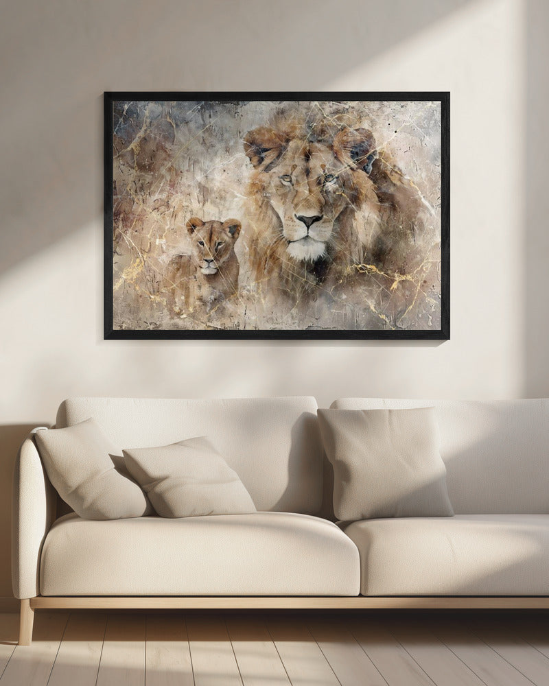 Art mural Lion Animal Art Vintage Illustration Décoration murale 08