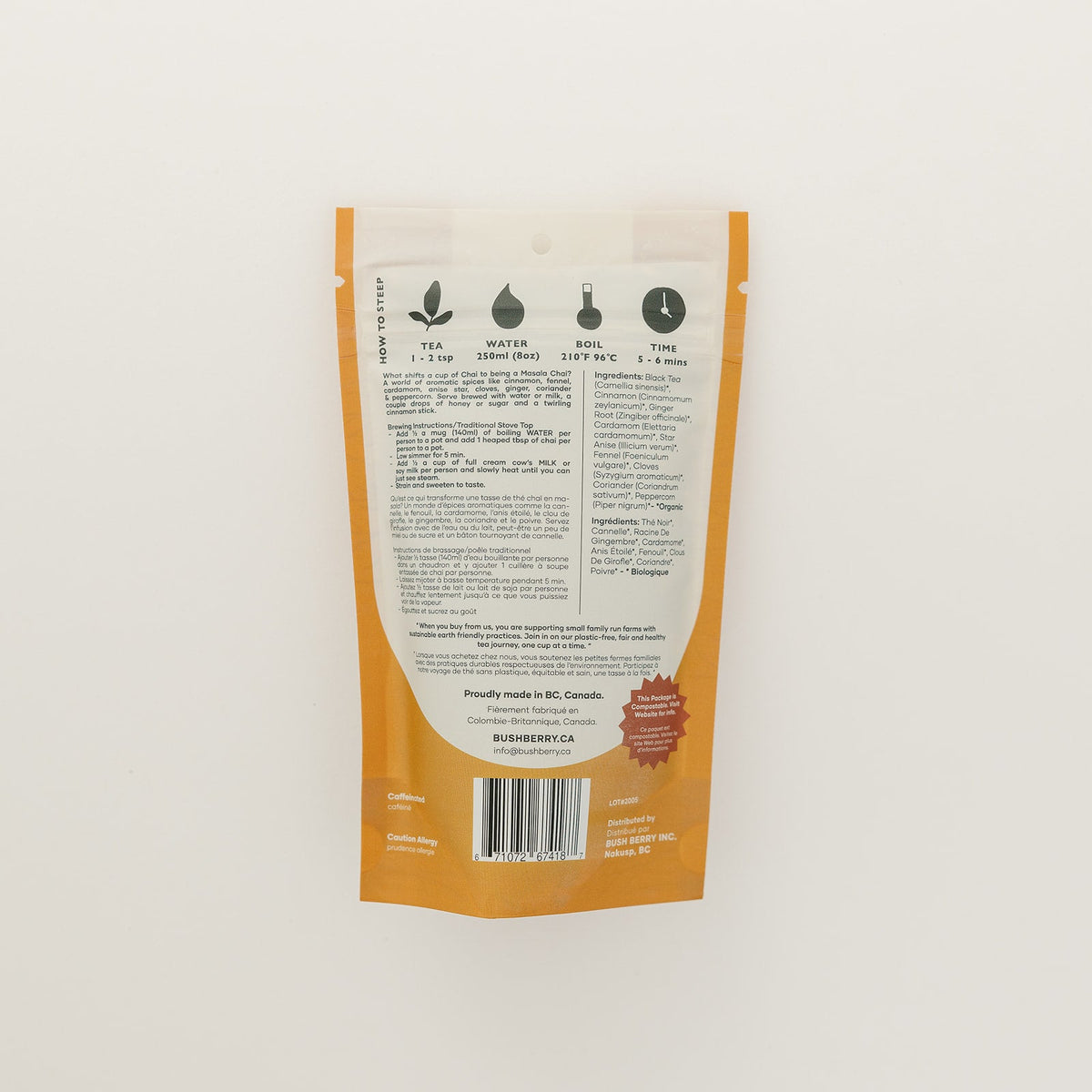 Thé Bio Citrouille Épicée