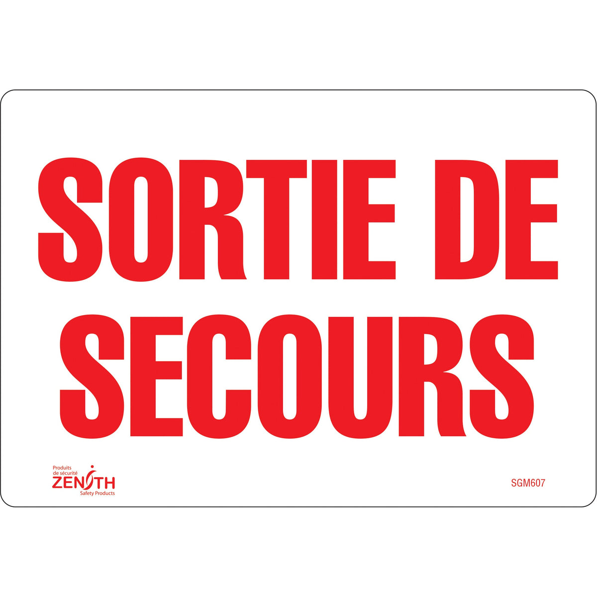 Panneau « Sortie de Secours »