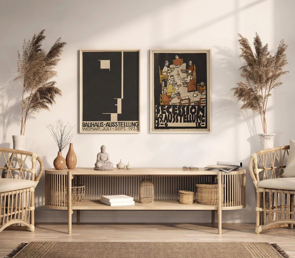 STATEMENT DUO Bauhaus Egon Schiele Ausstellung Posters | | Mid-Century Modern Art Prints available framed