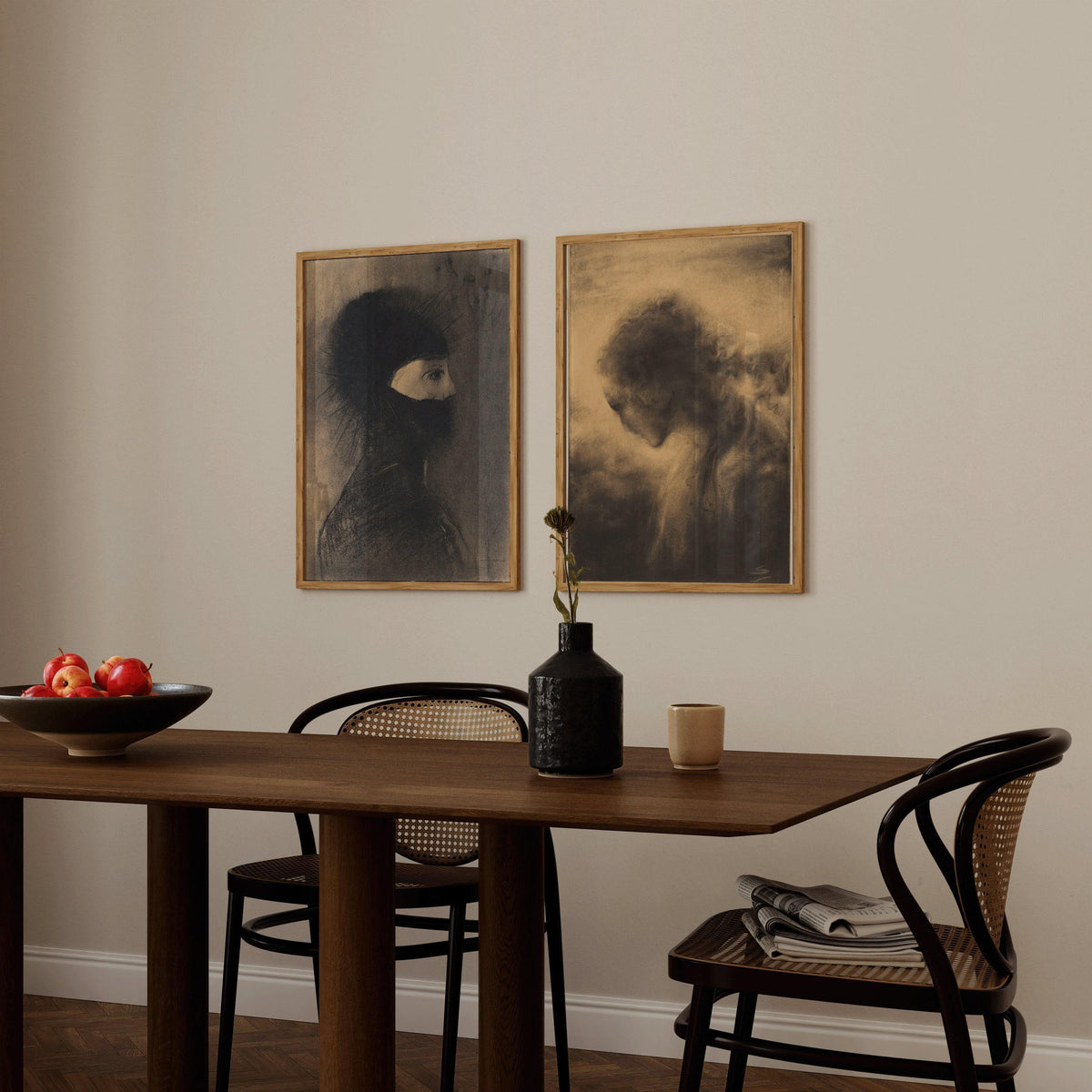 Odilon Redon & Stamkart Art Prints: Dark Academia Surrealist Decor