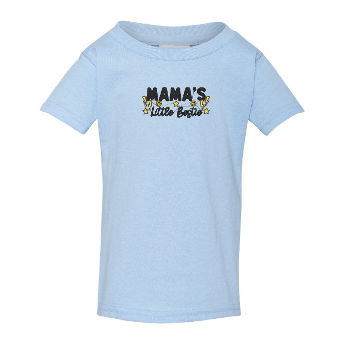 Embroidered "Mama's Little Bestie" T-shirt for toddlers