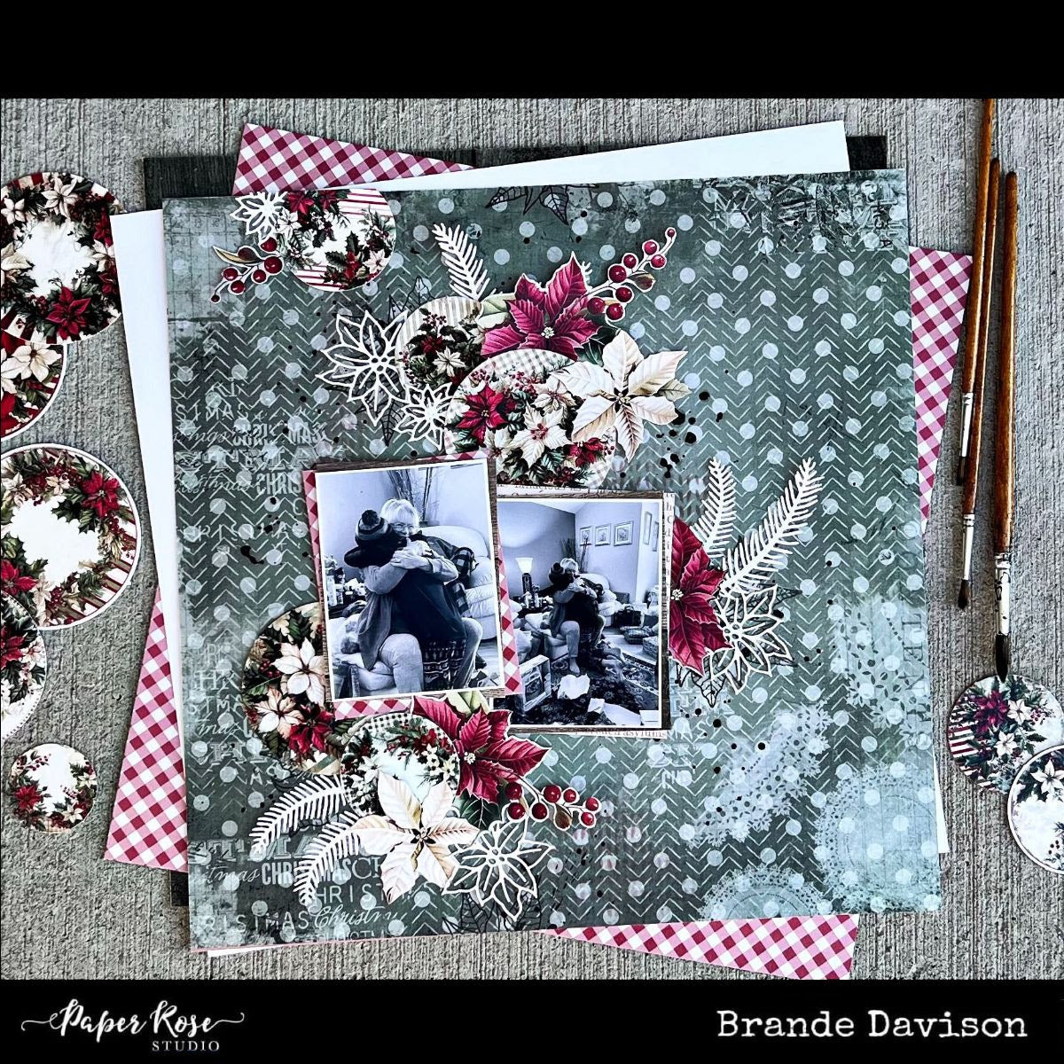 Collection de papiers 30x30 cm "Christmas Holly Basics" 35142