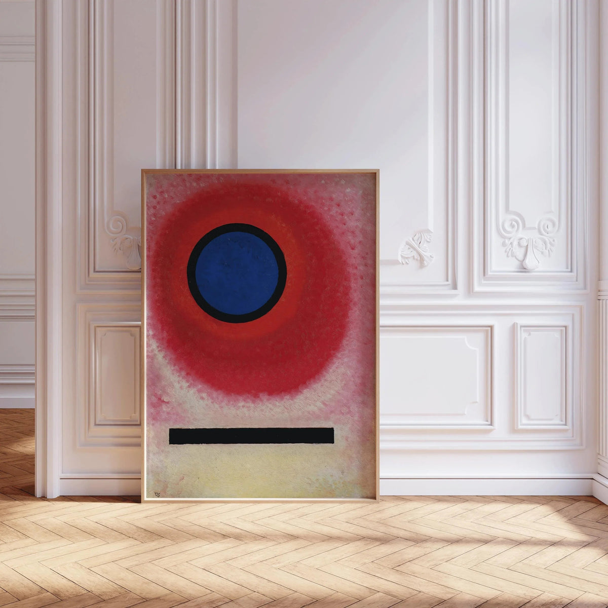 Kandinsky Bauhaus Print: Blue Circle, Mid-Century Modern Giclee Art