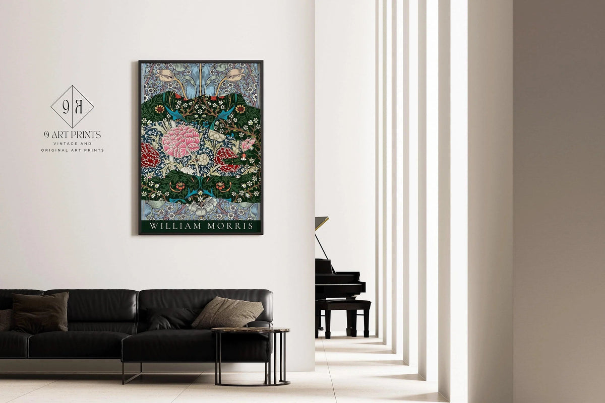 William Morris Poster - 'Strips' PRINT | Vintage Botanical Pattern Poster (available handframed or unframed)