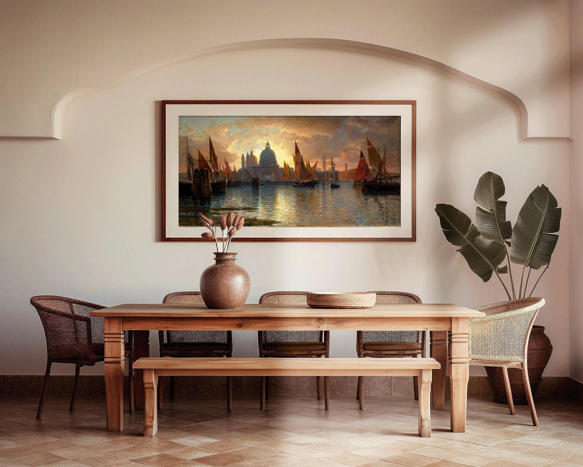 William Stanley Haseltine: Santa Maria della Salute Sunset Seascape Art Print (2x1)