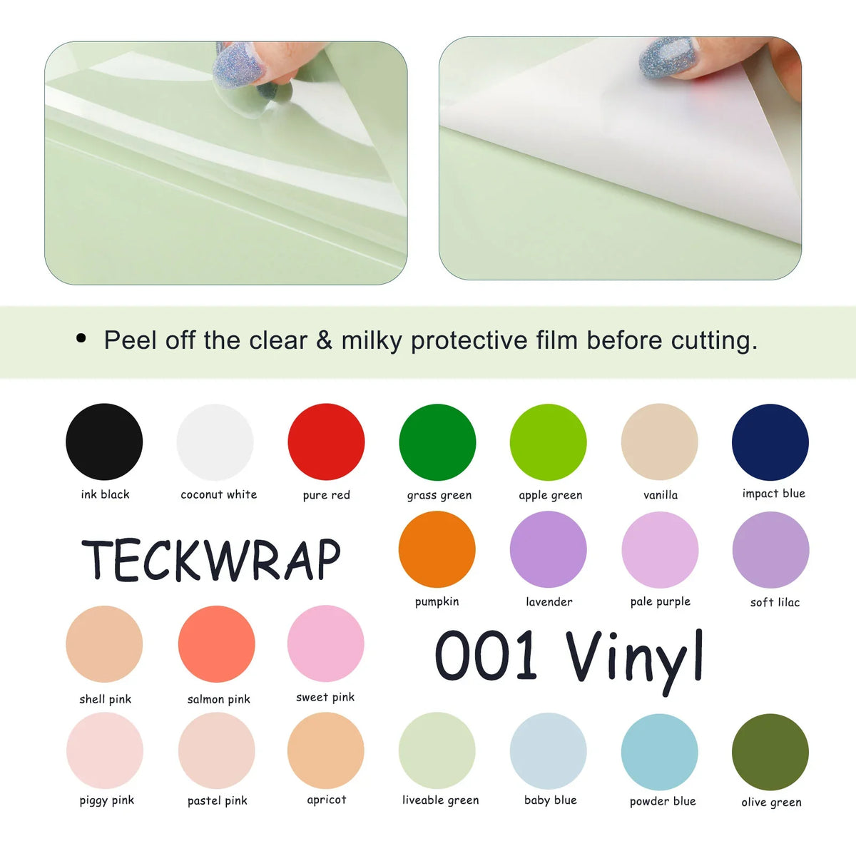 TeckWrap Matte Adhesive Vinyl - Sweet Pink | Ideal for Art Projects, Decals, and More!