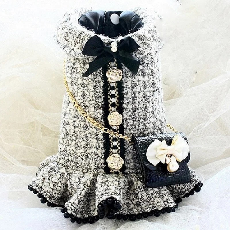 Dog Dress Set | Chewnel Elegance Dog Dress with Purse