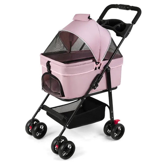 Mauve Pet Stroller – Luxury Travel Stroller for Dogs