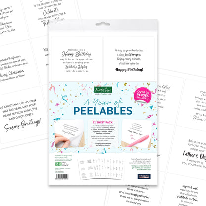 Kanban Crafts A Year of Peelables, 72 stickers