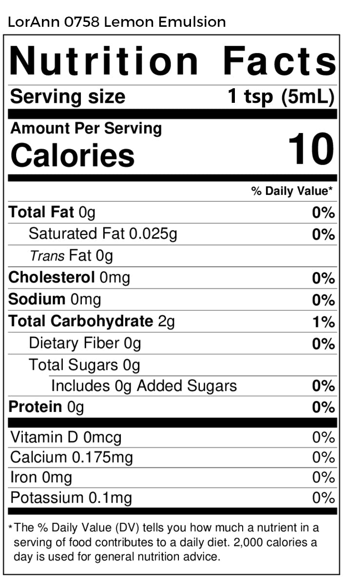 Émulsion de citron pour pâtisserie - 4 oz. - 16 oz. - 1 gallon - 5 gallons - Émulsions de pâtisserie Canada - Livraison gratuite au Canada pour les commandes de plus de 199 $ CA