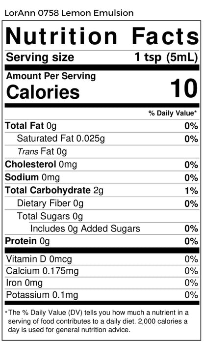 Émulsion de citron pour pâtisserie - 4 oz. - 16 oz. - 1 gallon - 5 gallons - Émulsions de pâtisserie Canada - Livraison gratuite au Canada pour les commandes de plus de 199 $ CA