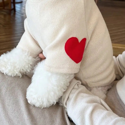 Pull pour chien | Pull pour chien en forme de cœur