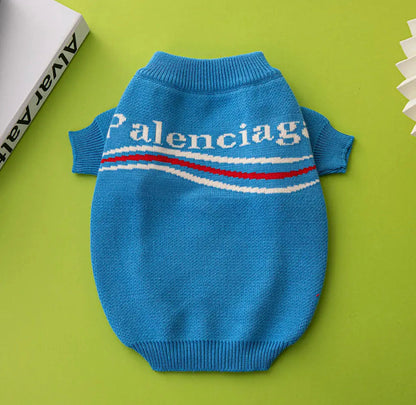 Pull pour chien Pawlenciaga | Pull tricoté pour chien