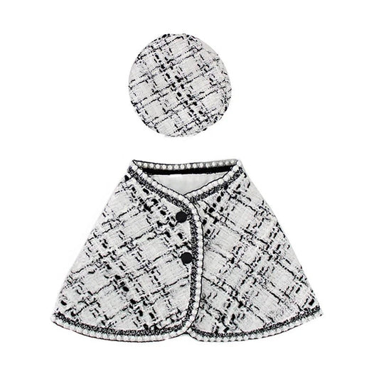 Tweed Hat and Cape Set – Luxury Classic Outfit for Dogs