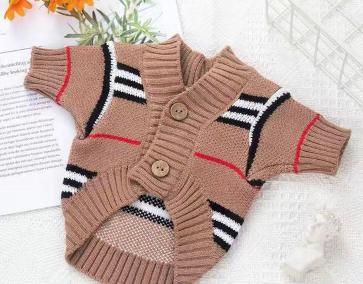 Cardigan pour chien Furberry | Haut en maille
