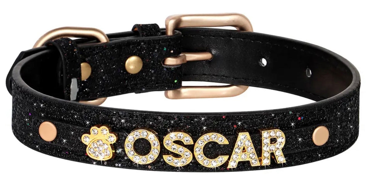 Collier pour chien Onyx Crown | Collier pour chien personnalisé