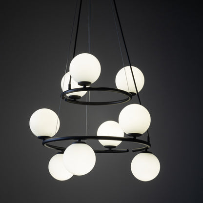 Suspension de plafond minimaliste scandinave Anabelle pour îlot de cuisine, salle à manger et intérieurs modernes
