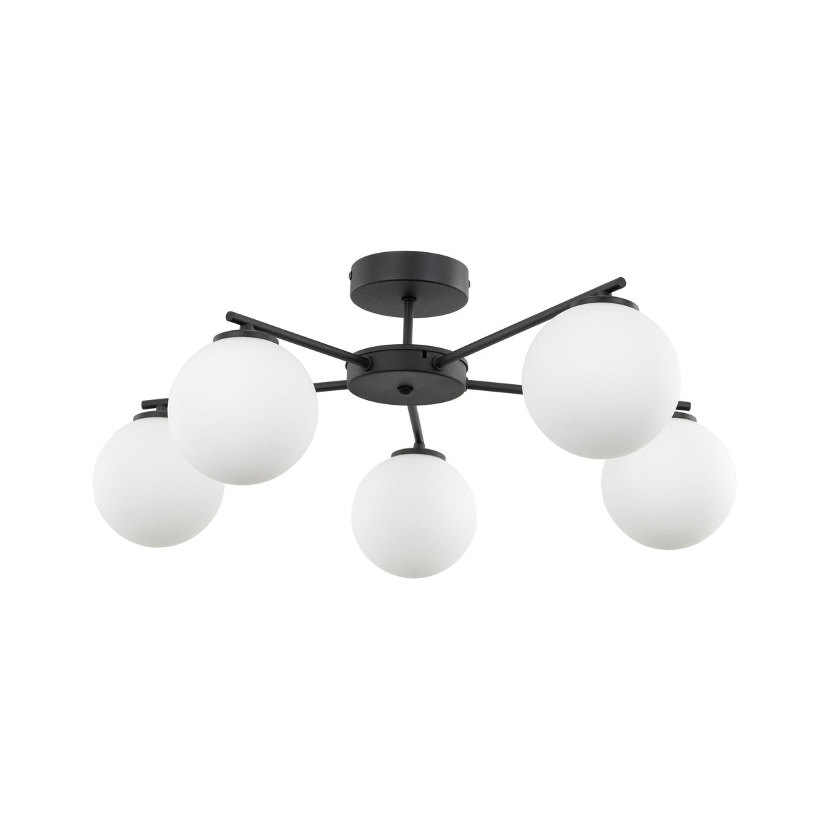 Plafonnier scandinave noir ELTON pour salon, chambre et couloir