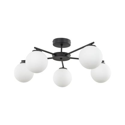 Plafonnier scandinave noir ELTON pour salon, chambre et couloir