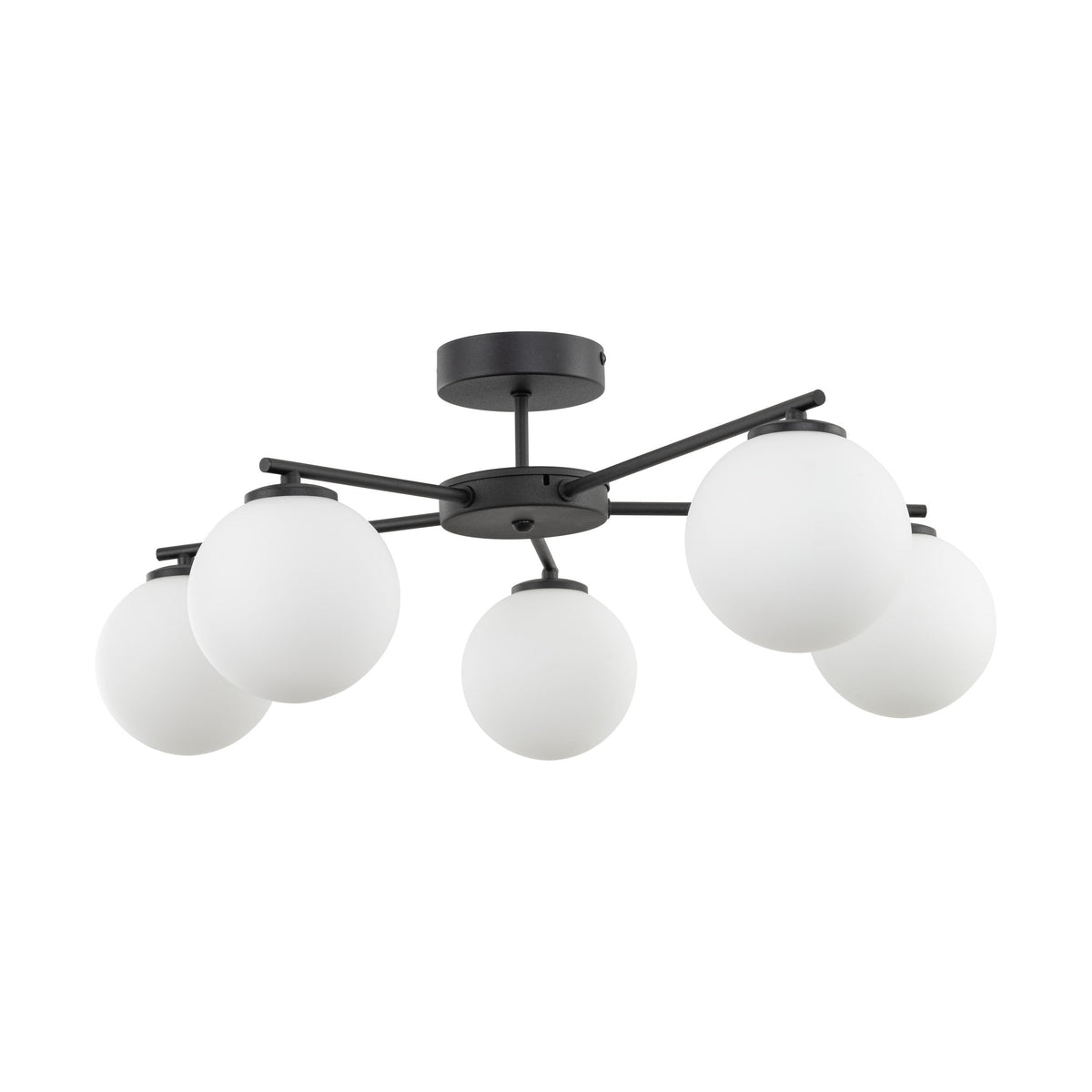Plafonnier scandinave noir ELTON pour salon, chambre et couloir