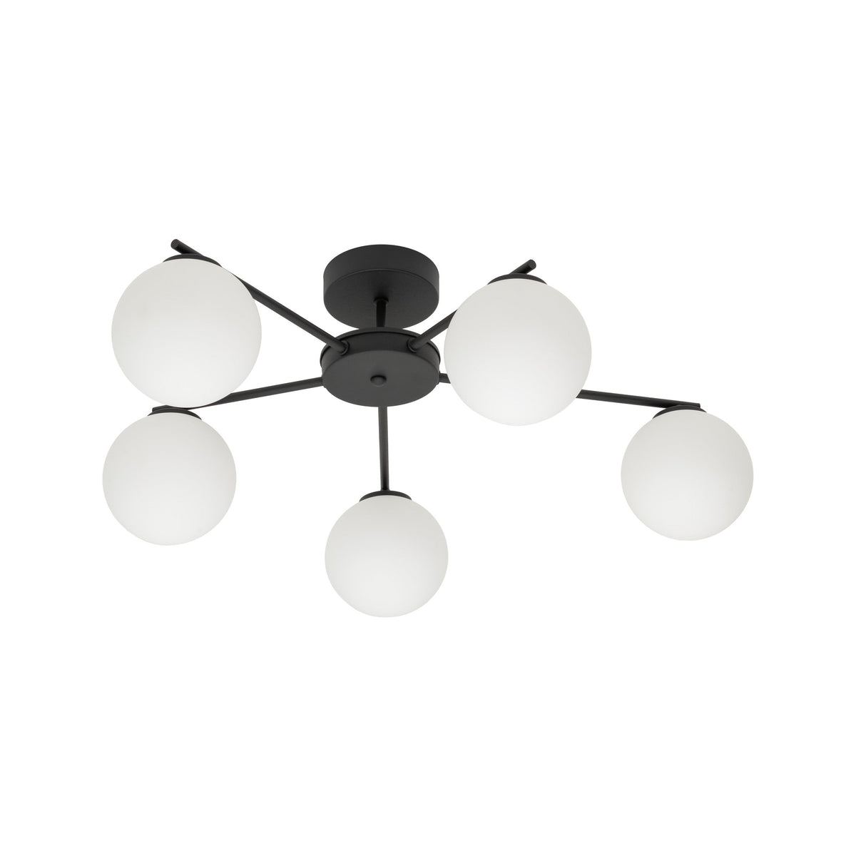 Plafonnier scandinave noir ELTON pour salon, chambre et couloir