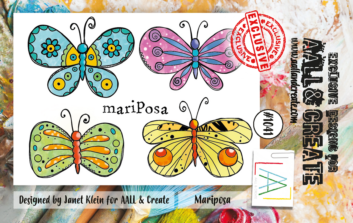 AALL and Create Lot de Tampons A7 - 1041 - Mariposa