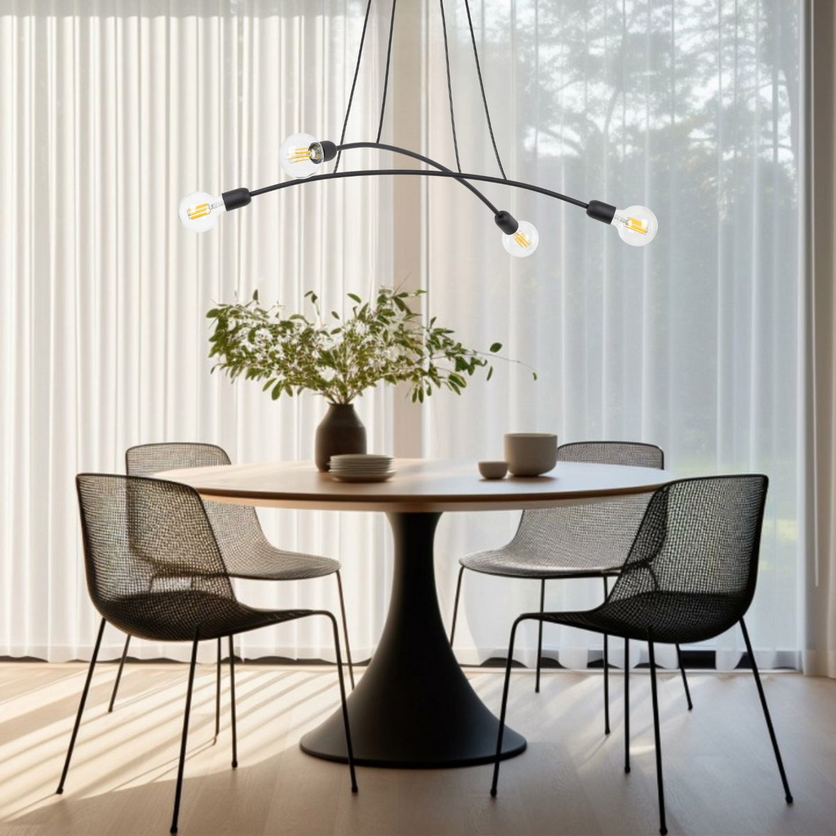 Suspension Minimaliste Noire HELIX 4 (Liquidation)