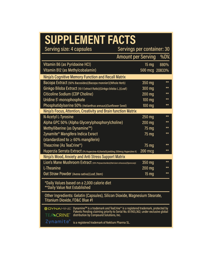 Ninja Limitless Non Stimulant Nootropic