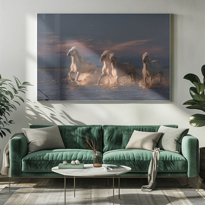 Wall art Angels of Camargue. Horses