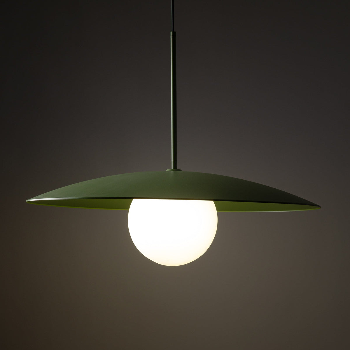 SLATE Mid-Century Modern Wide Dome Pendant Light for Kitchen Island & Dining Table