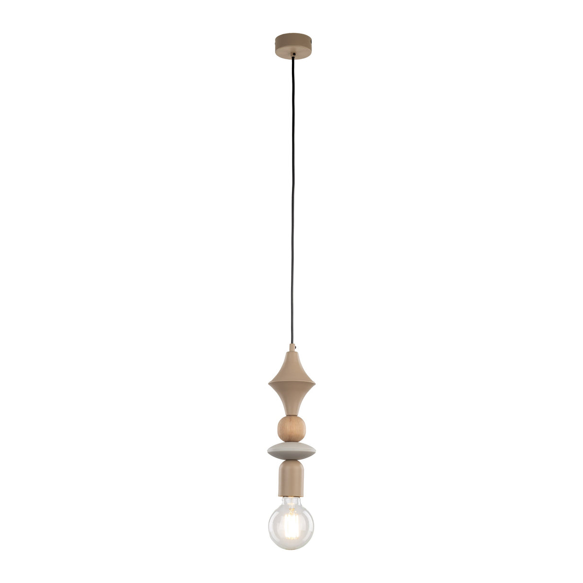 TOWER Wood Pendant Light for Kitchen Island, Bedside & Reading Nook