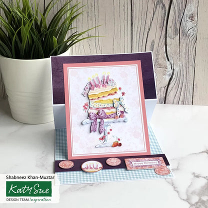Découpage prédécoupé – Gâteau d'anniversaire étagé (Paquet de 3)