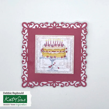 Découpage prédécoupé – Gâteau d'anniversaire étagé (Paquet de 3)