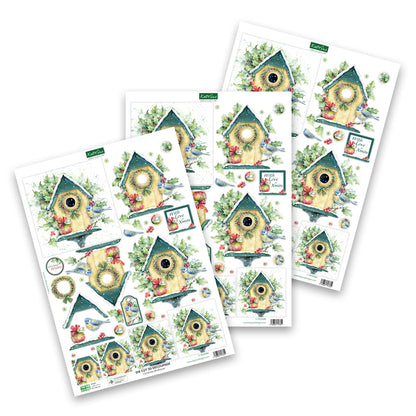 Découpage prédécoupé – Nichoir de Noël (Lot de 3)