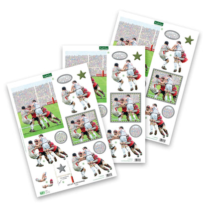 Découpages à l'emporte-pièce – Rugby (Lot de 3)