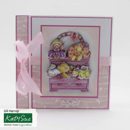 Découpage prédécoupé – Bébé Fille (Paquet de 3)