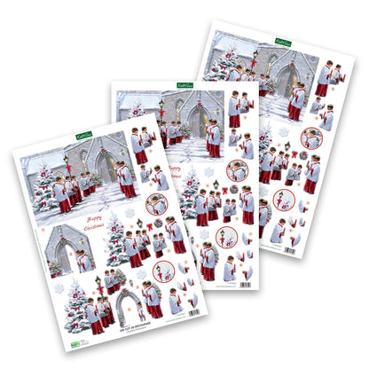 Découpage Découpé – Scène de Neige Enfant de Chœur (Lot de 3)