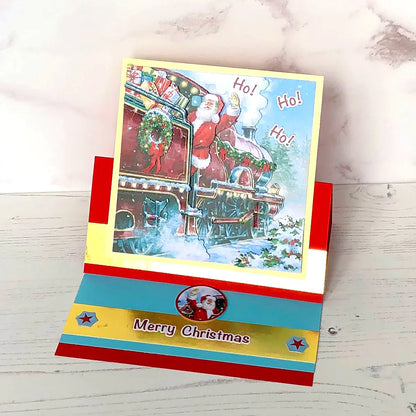 Découpage prédécoupé – Père Noël sur le train (lot de 3)
