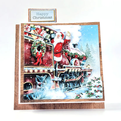 Découpage prédécoupé – Père Noël sur le train (lot de 3)
