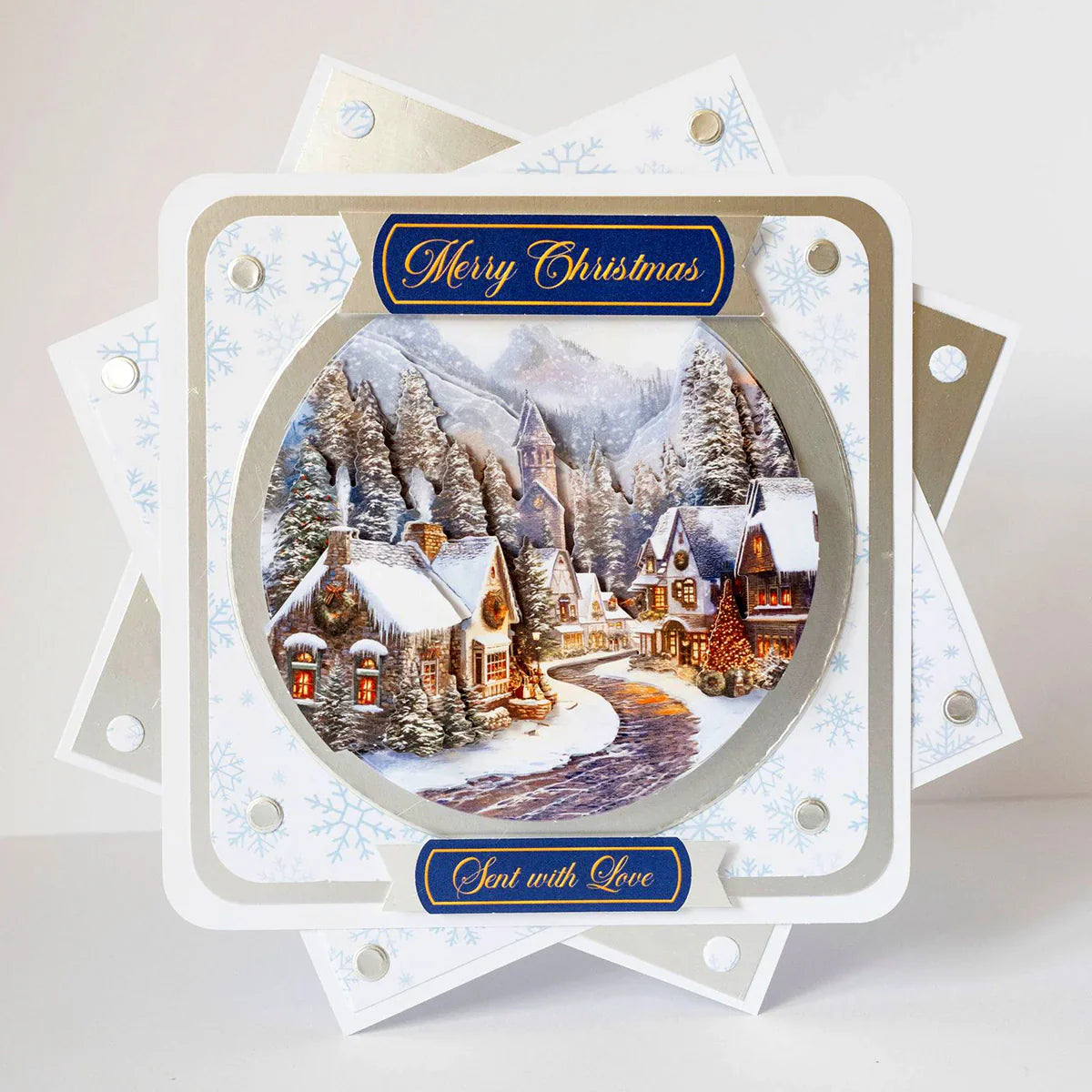 Découpage découpé à la matrice – Boule de Noël Village (paquet de 3)